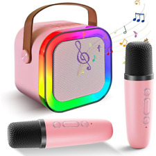 Karaoke Anlage Mit 2 Mikrofonen Bluetooth Karaoke Maschine für Kinder Geschenke