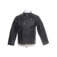 H&M, Jacke, Jungen, Größe: 110, Schwarz, Lederimitat, Einfarbig #nfu