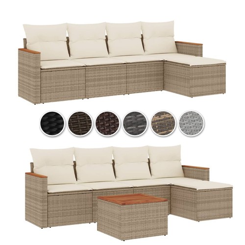 Tlg poly rattan - 5/6-tlg.,