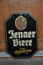Altes Brauereischild/Glasschild DDR,Jenaer Biere,Thür. Reklameschild Brauerei