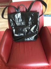 Liebeskind Rucksack Lackleder schwarz neu