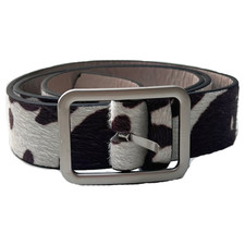 Y2K Kuhfell Gürtel 100cm Cowprint Unisex Belt Western Style Vintage Look NEU