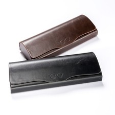 FEFI® – Klassisches Vintage Brillenetui in Leder-Optik mit Brillenputztuch