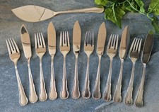 WMF Modell 3200 Barock Fischbesteck für 6 Personen +Vorleger 90g versilbert 🐟