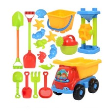 18tlg.Sandspielzeug Set Strandspielzeug für Sandkasten mit Kipper und Gießkanne