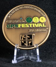 Garmin GPS Festival Geocoin Zeche Zollverein Antik Kupfer LE 100 Trackable