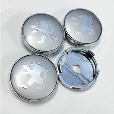 4x 60mm Silber Auto Felgendeckel Nabenkappen Abdeckung Radkappen Für Peugeot
