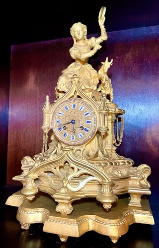 Kaminuhr ziegendressur mit - kaminuhr,