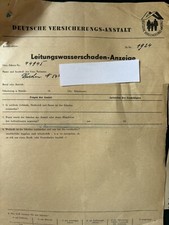 DDR Deutsche Versicherungsanstalt-Wassersch.-Anzeige 1956  Walter Ziegra Dresden