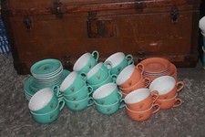 Tchibo Tassen Teller Unterteller Mitterteich Bavaria Goldbohne Lachs Mint