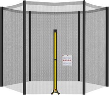 Trampolin Randabdeckung Sicherheitsnetz 6 Stangen Netz  305cm Sport Freizeit