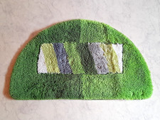 Badteppich Badvorleger für Dusche - 80 x 50 cm - halbrund --