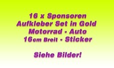 16 x Sponsoren Aufkleber Set -