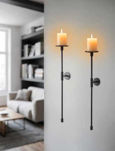 Kerzenhalter wand schwarz - kerzenhalter,