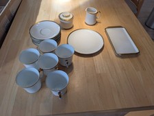 Eschenbach Bavaria Germany 12XPS Porzellan Kaffeegedeck Kobalt Goldrand 18Teile