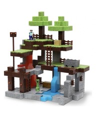 Minecraft Nano Scene Set Overworld + zusätzliche Figuren