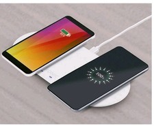 2er Ladepad Handy Ladegerät Ladekabel weiß bis 2 Geräte laden TRONIC QI induktiv