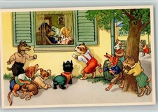 12086422 - Serie 53800-5 - Hundekinder, Streiche spielen und lauschen Tier,