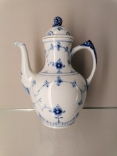 Bing & Gröndahl  Bla Malet Musselmalt Strohblume Kaffeekanne 1. Wahl Modell 413