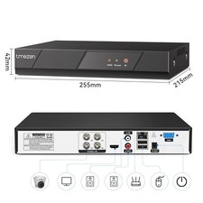 TMEZON 4CH H.265+ 4in1 1080P DVR Sicherheit Recorder für CCTV Überwachungskamera