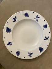 DIBBERN Fine Bone China BLUE LEAVES  blau SUPPENTELLER 23,5 cm Sehr Guten Zustan