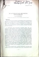 An Automatically Recording Densitometer Appl. sic. Res. Section B, Vol. 4 Grudem