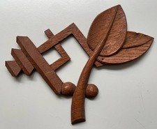 Holzapplikation, ca. 100 Jahre alt