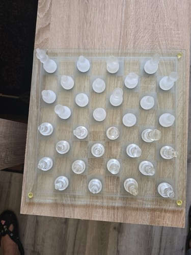 Schachspiel set glas - set,