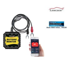 Lescars Kfz-Batterietester und -Wächter für 12 Volt, mit Bluetooth & App, IP65