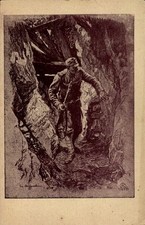 Künstler Ak KuK-Armee, Kaiserjäger im Laufgraben - 11226469