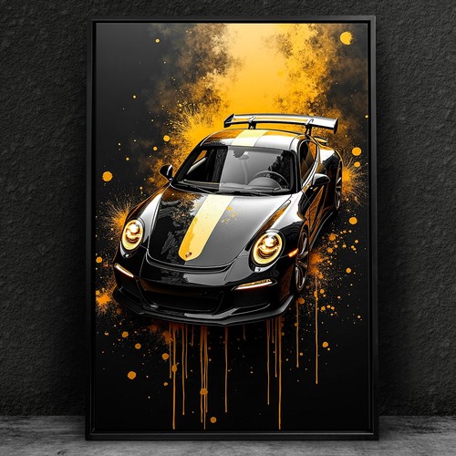 Wandbild porsche goldene - ✅,