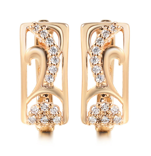 Creole huggie 585 - rg, rosegold
