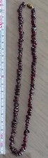 Kette Modeschmuck Halskette Schmuck Perlen Dunkelrot Rot Weinrot Burgund