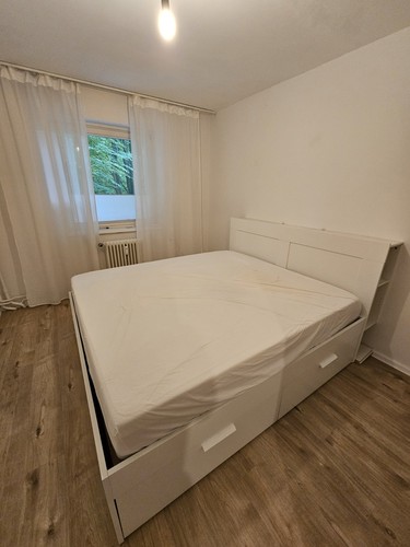 Bettgestell weiß metall - weiß,