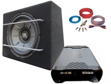JBL Basspaket Subwoofer Verstärker Set Kabelset Komplettset Stage 1280 Watt