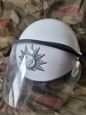 Polizei Nordrhein-Westfalen Einsatzhelm mit Nackenschutz und Sichtschutz