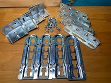 12 tlg. Bettbeschläge-Set höhenverstellbar Winkel Verbinder Beschlag Möbel