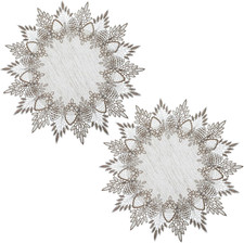 Leinen Tischdeckchen rund 38