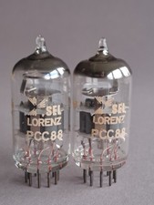 2x PCC88 (~ECC88, E88CC) Lorenz Röhre tube tested Funke W19: good