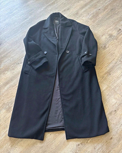 Zara damen mantel - schwarz, gr