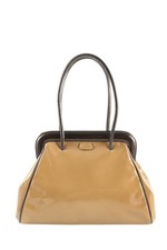 POLLINI Handtasche Mittel Damen Tasche beige-schwarz Business-Look