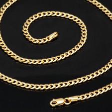 Glänzende Panzerkette 585 14K ECHT GOLD 3,2mm 50cm NEU Schmuck Unisex Halskette