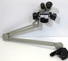 Mikroskop mit Beleuchtung, Zahntechnik, Dentallabor  #2290