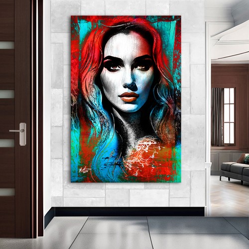 Leinwand bild frau abstrakt - leinwand,