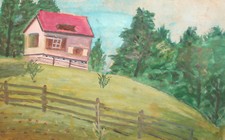 Antikes europäisches Gouache