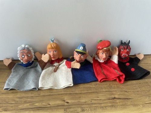 Vintage handpuppen set - handpuppen, 5