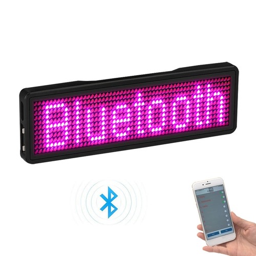 Bluetooth led namensschild - led,