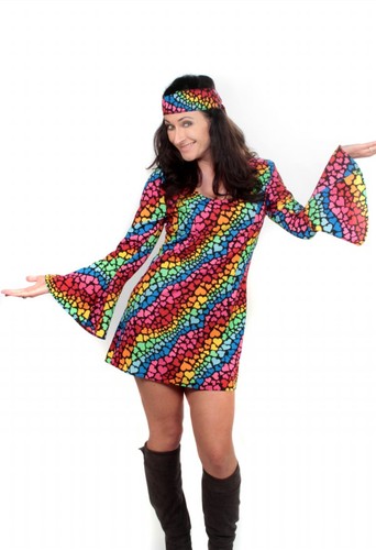 70er jahre hippiekostüm - jahre, damen
