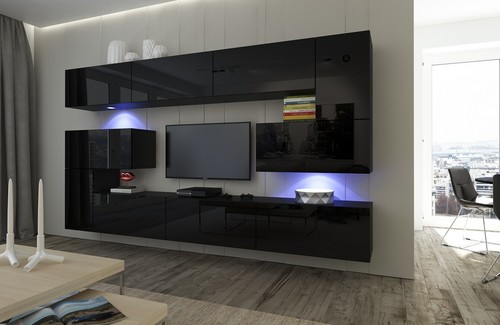 Moderne wohnwand schrankwand - moderne,