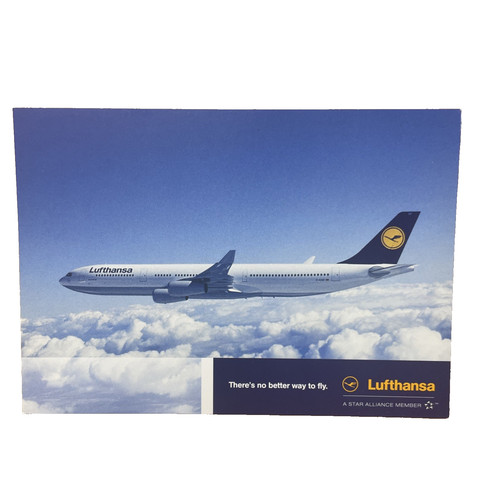 Postkarte flugzeug airline - flugzeug,